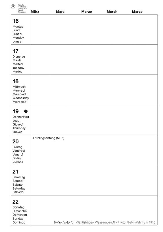 Agenda Schweizer Photo-Almanach 2026 A5 1W/1S Pic3