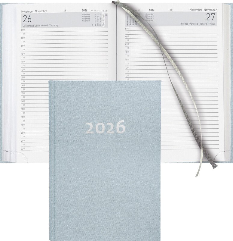 Biella Geschäftsagenda A5 Executive 2026 1T/1S hellblau Pic1