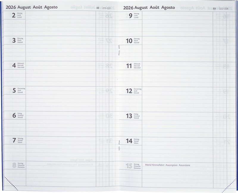 Biella Geschäftsagenda Compact 2026 1W/1S blau Pic2