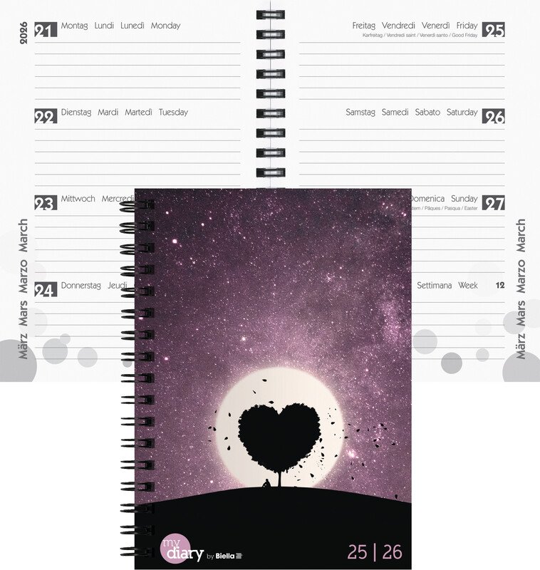 Biella Schüleragenda 12x16.5cm 2026 1W/2S Wire-O Pic1