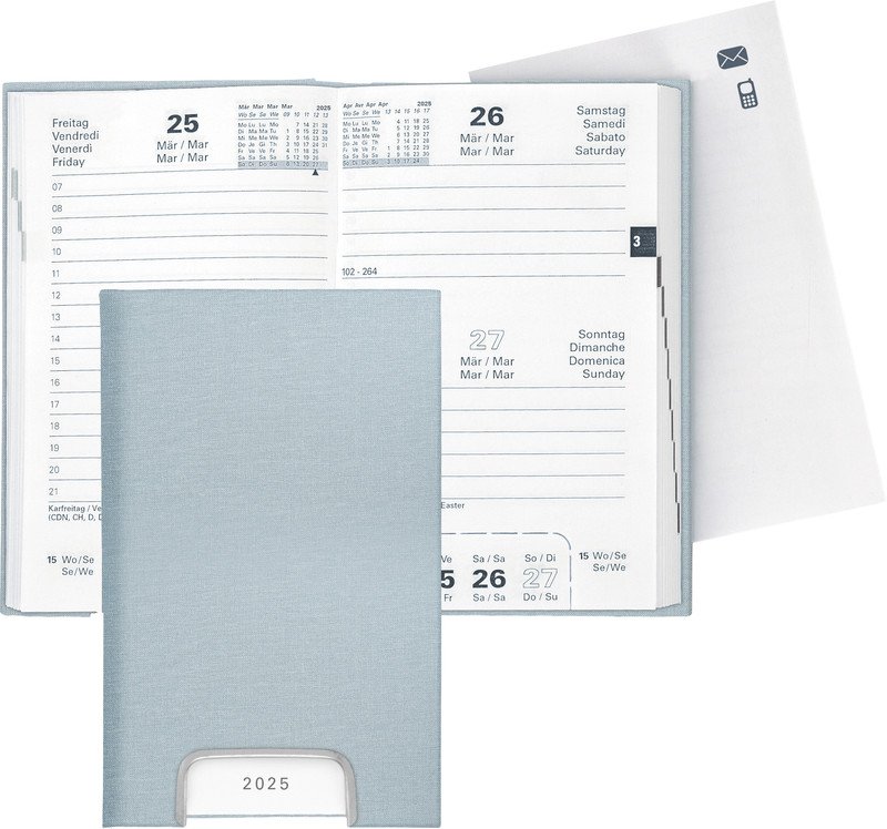 Biella Geschäftsagenda Disponent 2025 1T/1S hellblau Pic1