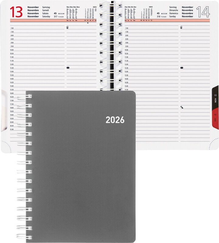 Biella Geschäftsagenda Registra 2026 1T/1S cylar Wire-O Pic1