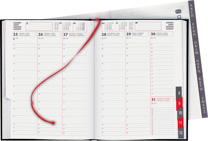 Biella agenda commercial Orario 2025 1S/2P noir Pic2