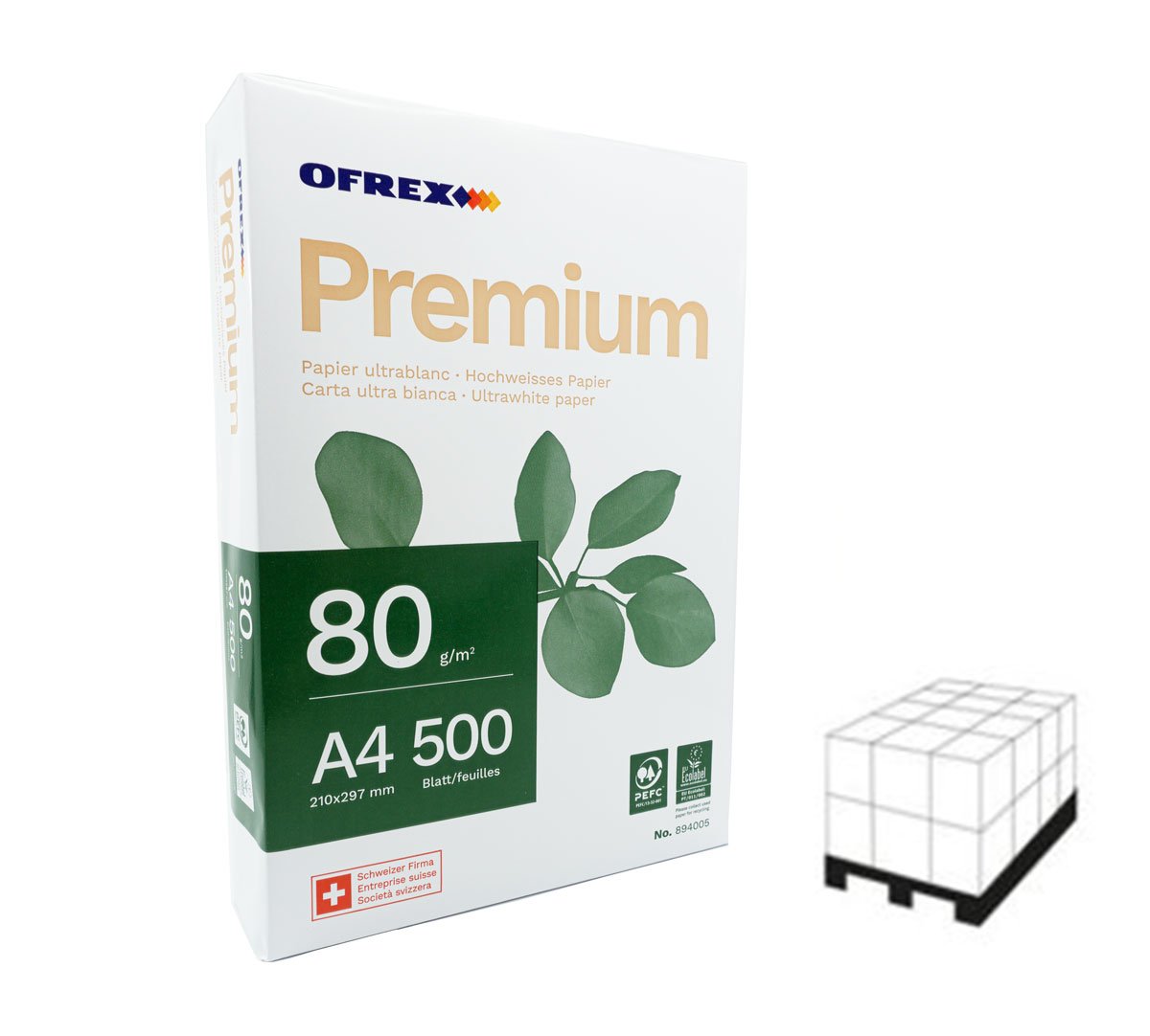 Ofrex Premium Papier A4 PEFC 80gr à 500 weiss Pic1