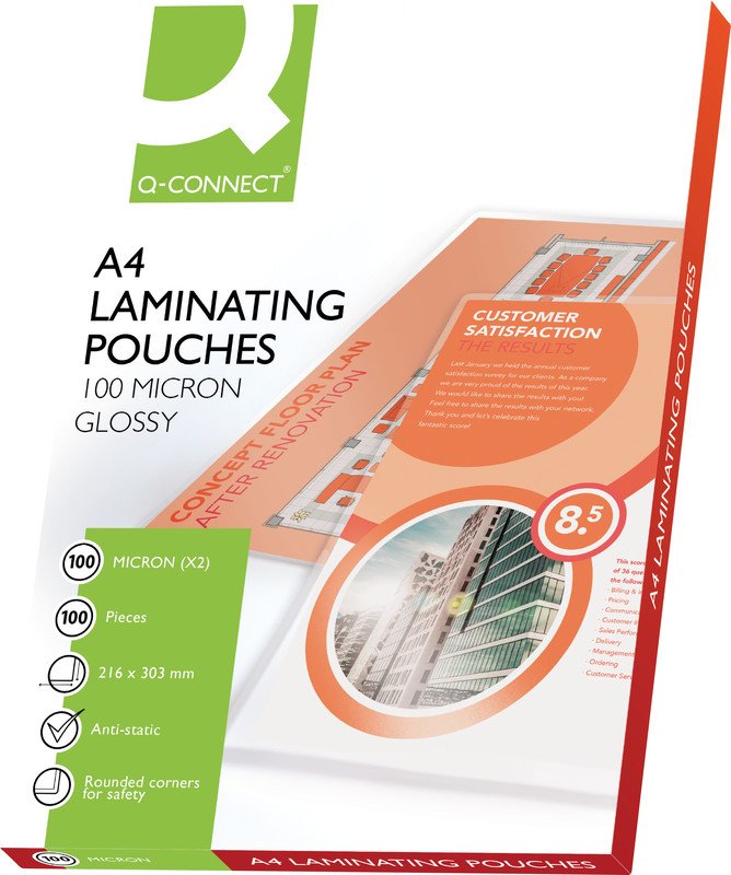 Connect Laminierfolien A4 100 Micron glänzend Pic1