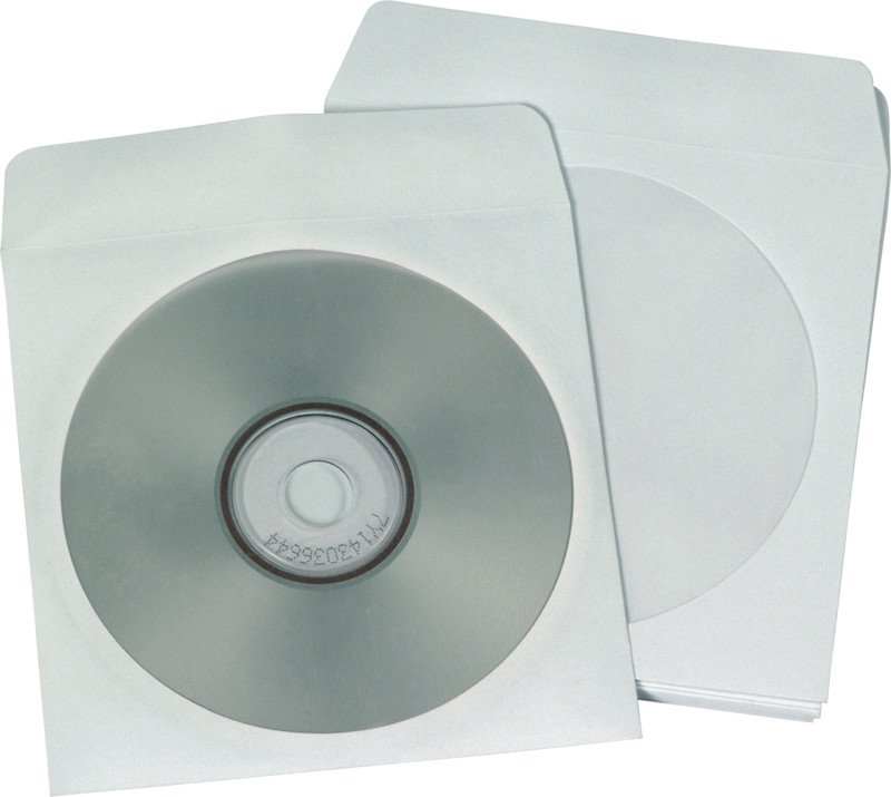 Connect CD/DVD-Hüllen aus Papier, 124x124mm Pic1
