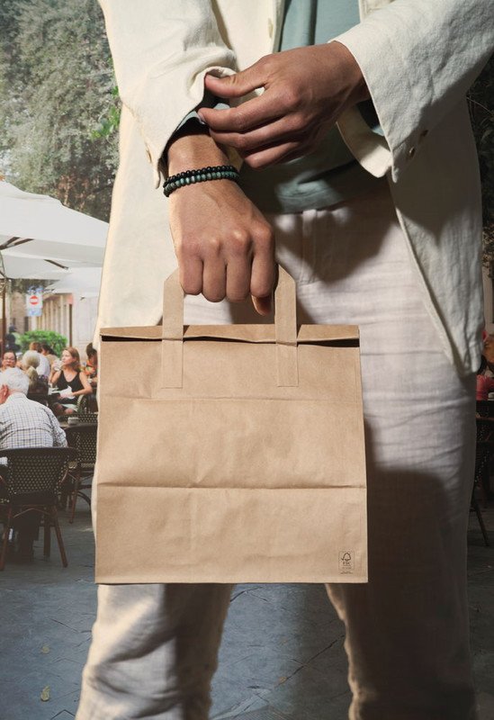 Duni Take Away Falttaschen BioPak aus Papier 8.5L à 250 Pic2