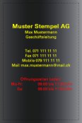 Visitenkarten einseitig Hochformat