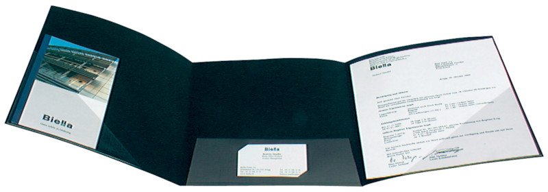 Biella Präsentationsmappe Pearl #3 A4 3-teilig schwarz Pic2