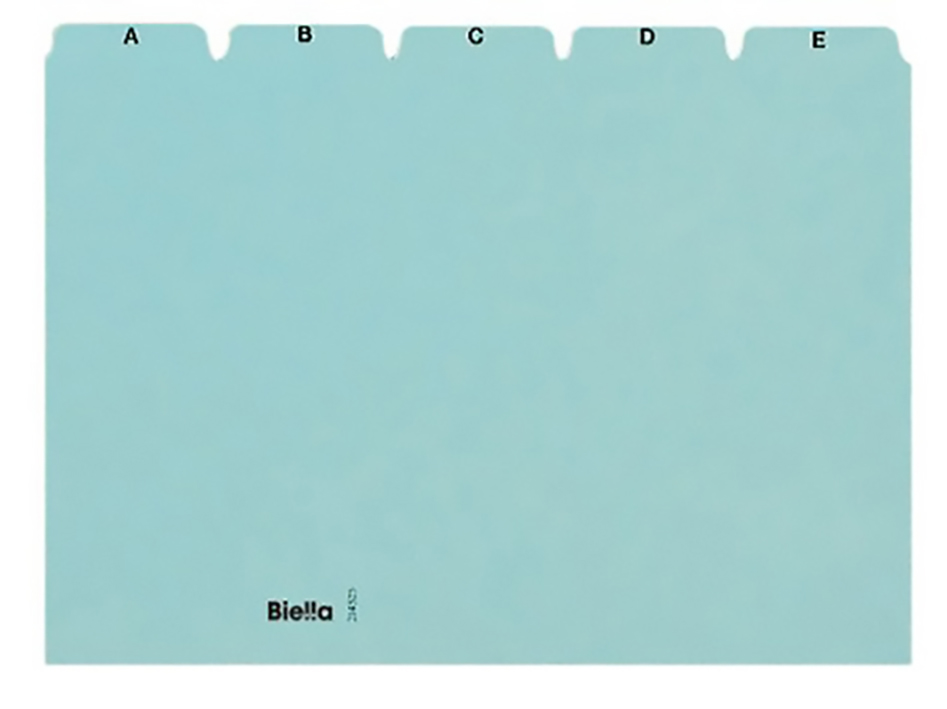 Biella Cartes-guides A-Z A5 oblong Jeux de 25 Pic1