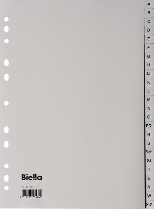 Biella Register PP A4 A-Z 24-teilig Pic1
