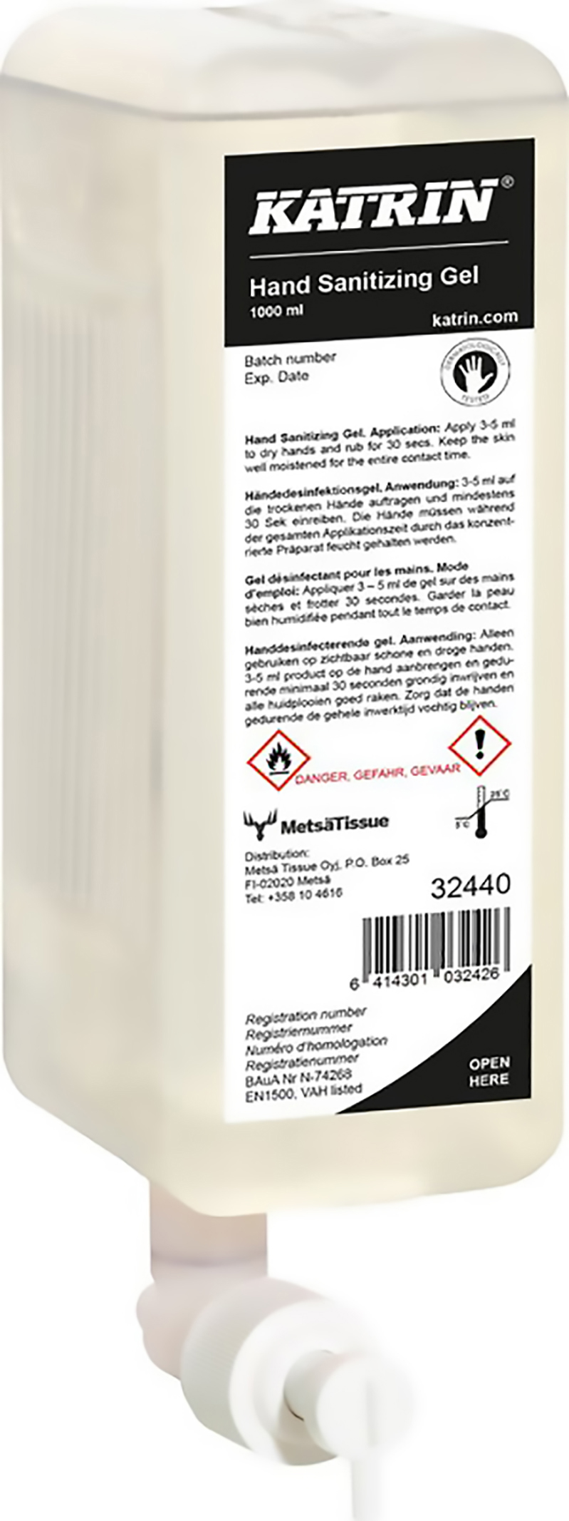 Katrin Gel desinféctant mains 1000ml Pic1