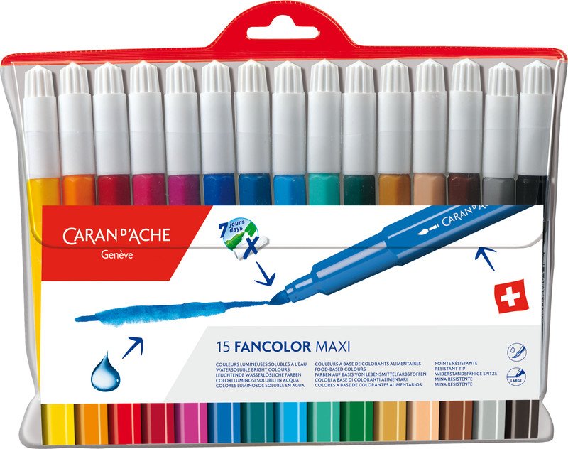 Caran d'Ache Faserschreiber Fancolor Maxi 15er Etui Pic1