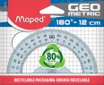 Maped Halbkreis-Winkelmesser Geometric 180 Grad, 120 mm