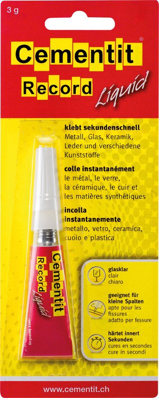 Cementit Sekundenkleber Record liquid Tube (Kanüle) 3g Pic1