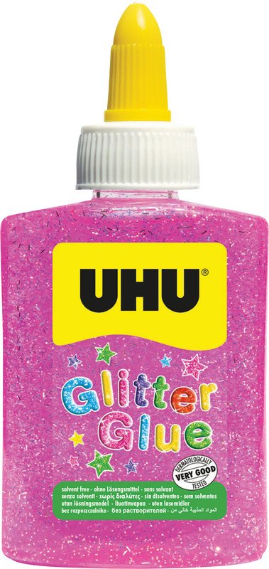 Uhu Glitter Glue mit Glitzerpartikeln pink Pic1