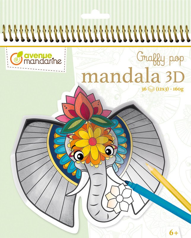 Avenue Mandarine Mandala Graffy Pop Savannentiere 3D Pic1