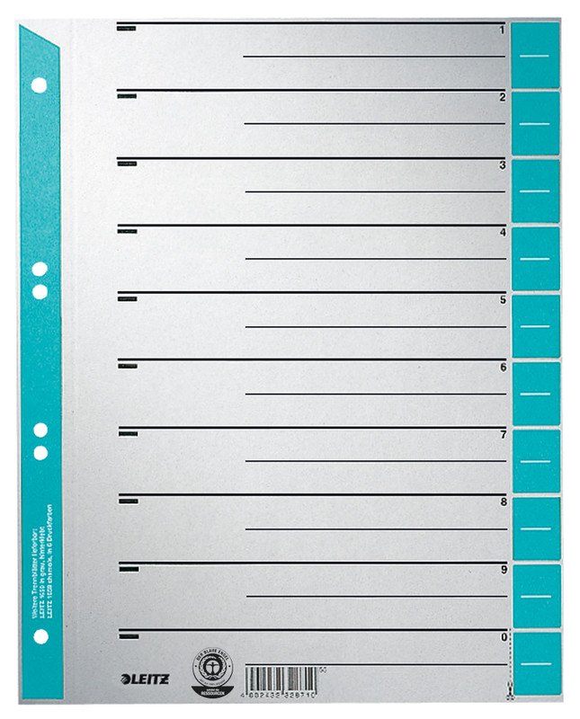 Leitz Intercalaires A4 230gr à 25 Pic1