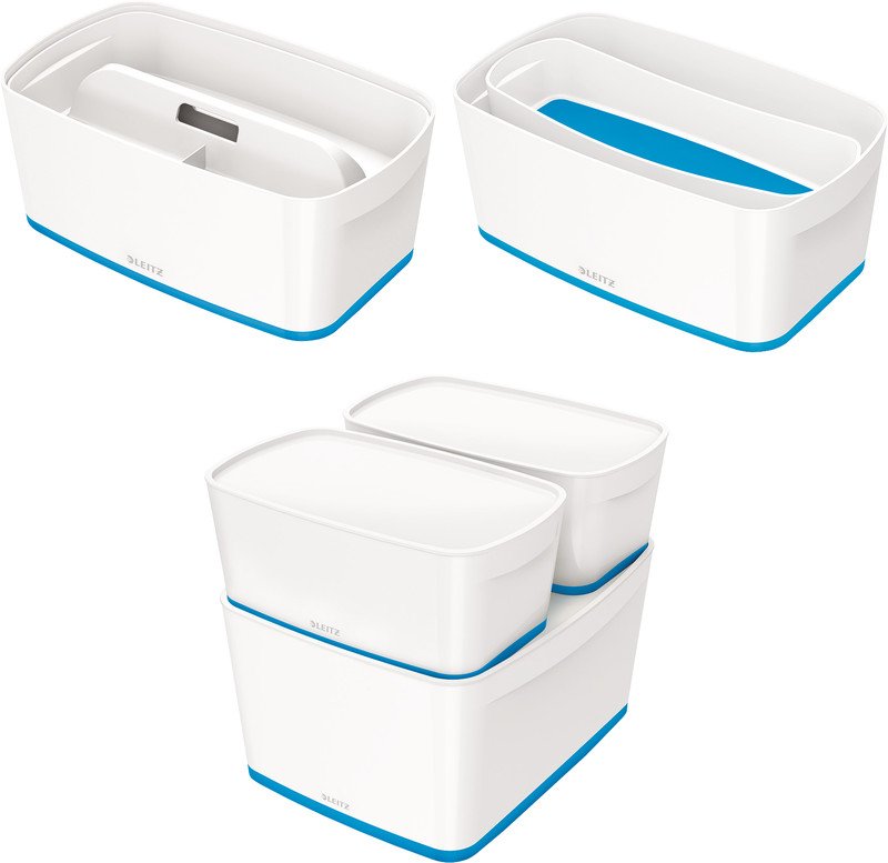 Leitz Mybox Aufbewahrungsbox klein weiss/blau Pic4