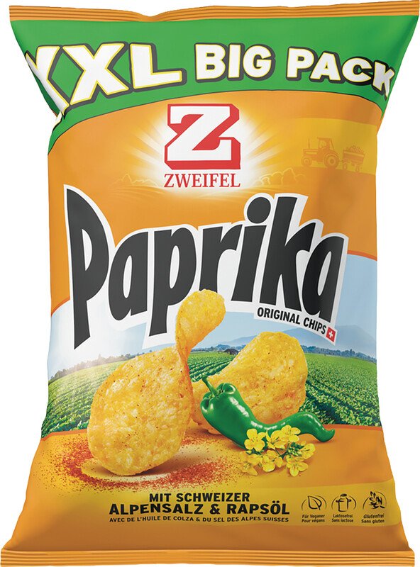 Zweifel Chips Paprika 380g Pic1