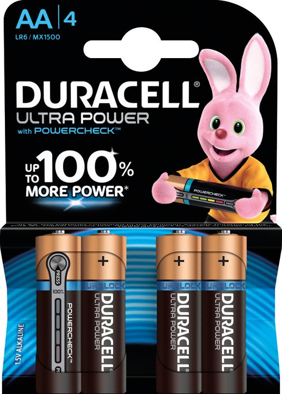 Duracell pile Ultra Power LR06  Mignon 1,5V AA à 4 Pic1