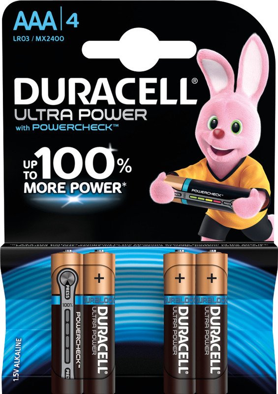 Duracell Batterien Ultra Power LR03 Micro 1,5V AAA à 4 Pic1