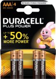 Duracell pile Plus Power LR03 Micro 1,5V AAA à 4