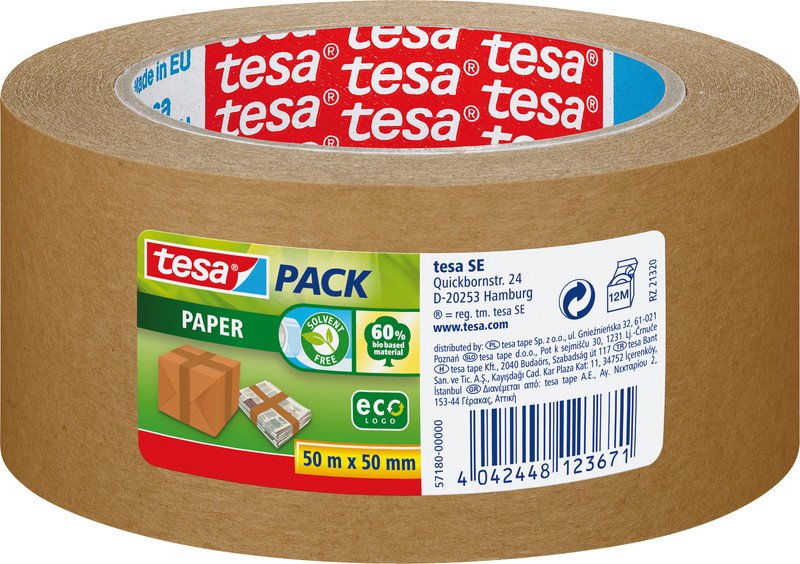 Tesa Papier-Verpackungsband 50mmx50m ecoLogo Pic1
