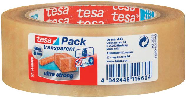 Tesa Verpackungsband PVC ultra strong 25mmx66m Pic1