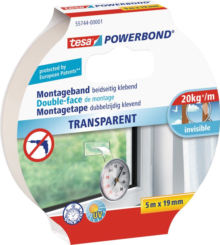 Tesa Montageband transparent 19mmx5m Pic1