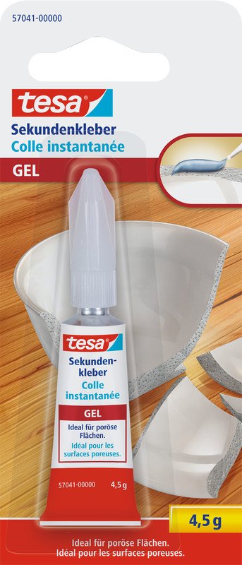 Tesa Sekundenkleber Gel tropffrei Tube 4.5g Pic1