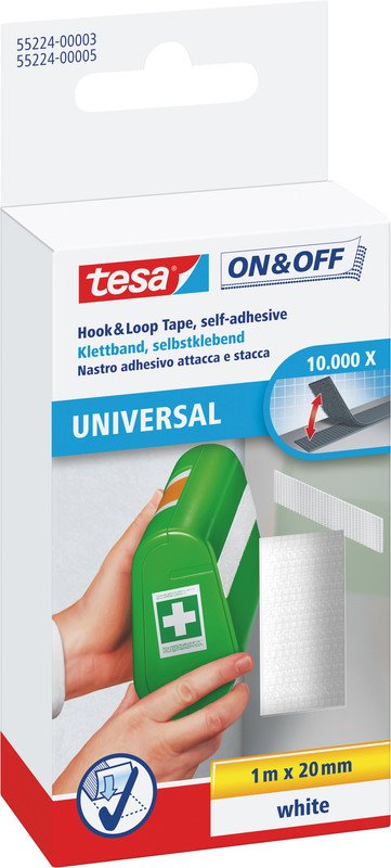 Tesa on&off Klettband Universal 20mmx1m Pic1