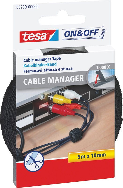 Tesa on&off Cable Manager universal 10mmx5m Pic1