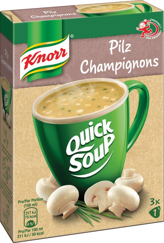 Knorr QuickSoup Pilz 48gr à 3 Beutel Pic1