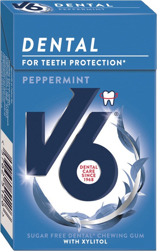 V6 Peppermint Kaugummi Dental Care ohne Zucker Pic1