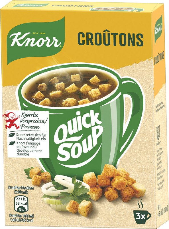 Knorr Quick Soup Croûtons 34g 3x1 Portion Pic1
