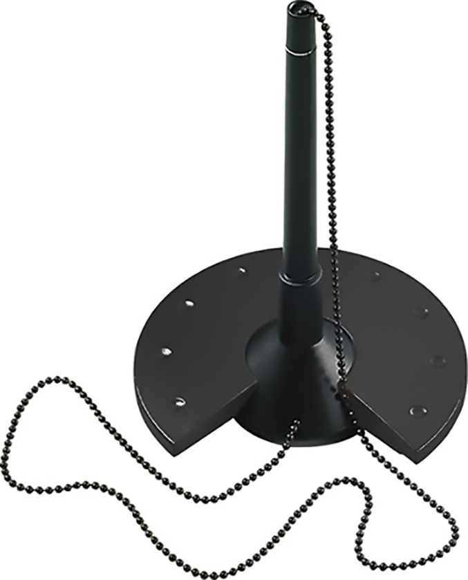Helit Kugelschreiberständer mit Kette schwarz Pic1