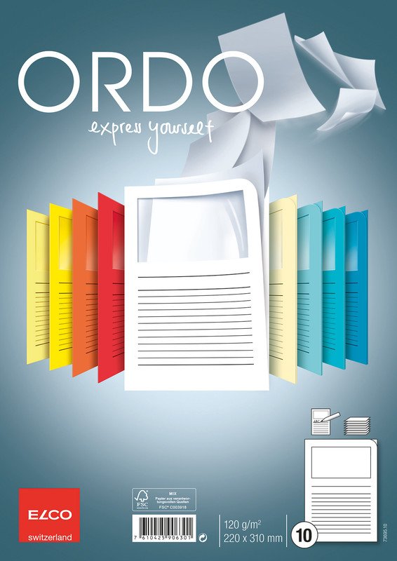 Elco Sichthüllen Ordo Classico A4 mit Druck 120gr à 10 Pic1