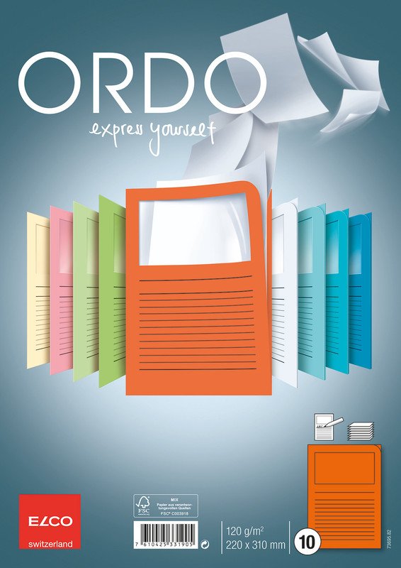 Elco Sichthüllen Ordo Classico A4 mit Druck 120gr à 10 Pic1