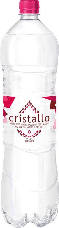 Cristallo Mineralwasser rot mit Kohlensäure 1.5l Pic1