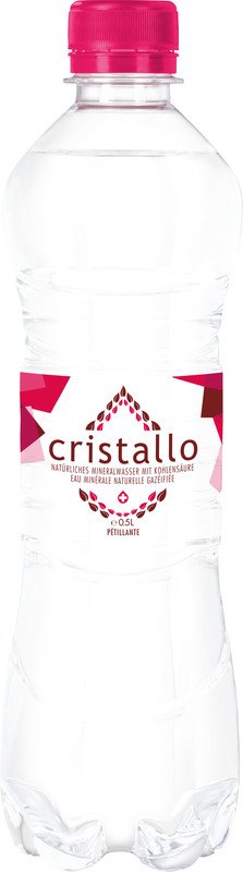 Cristallo Mineralwasser rot mit Kohlensäure 12x5dl Pic1