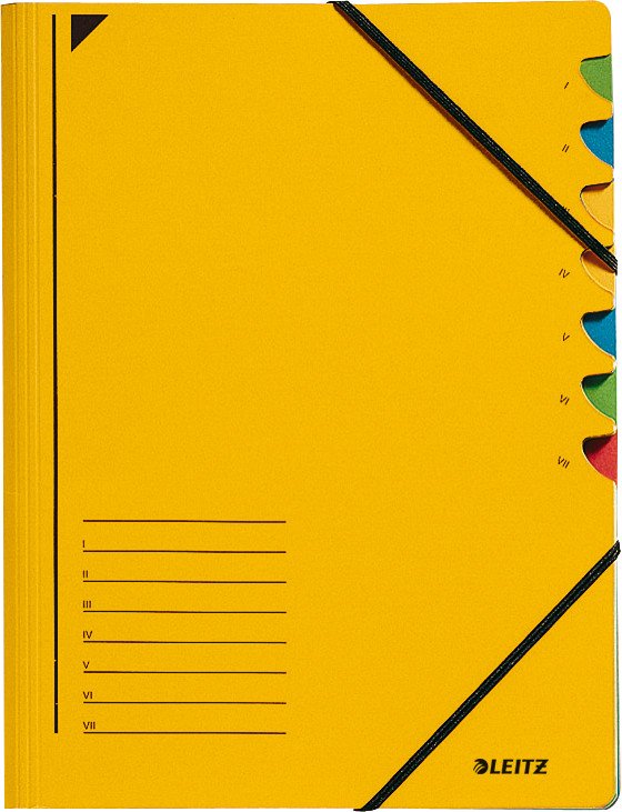 Leitz classeur à compartiments 1-7 jaune Pic1