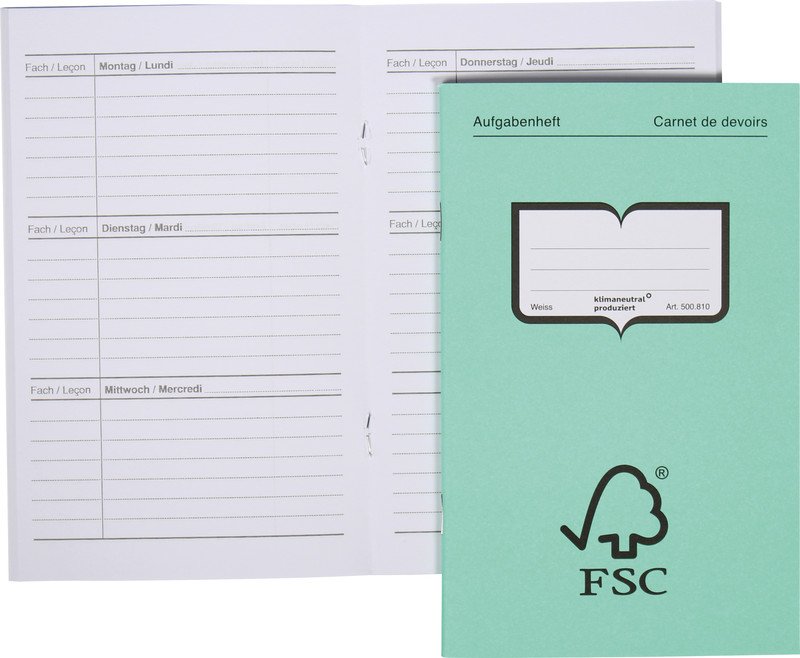 Naturaline Aufgabenheft Stab 8° 1/2 Jahr 24 Blatt Pic1