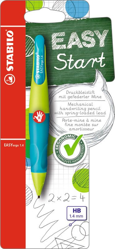 Stabilo portemine Easy ergo 1.4mm lemongreen fluo/aquamarine Pic1
