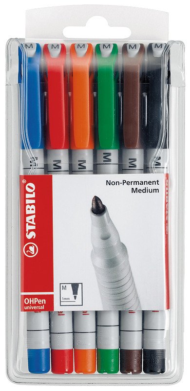 Stabilo OHPen Marker 853 M 6er Etui Pic1
