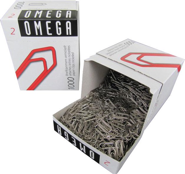 Omega Büroklammern Gr. 2 vernickelt à 1000 Pic1