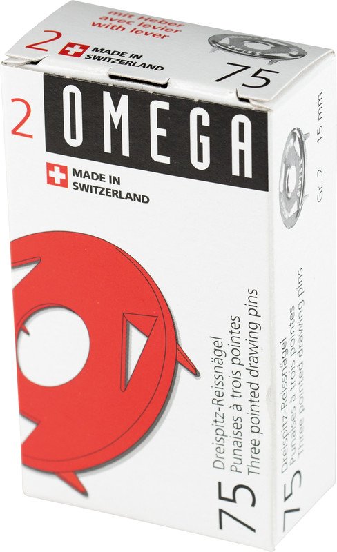 Omega Punaises 3 pointes Ø15mm 2 avec levier à 75 Pic1
