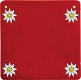 AGM Tapis de jass Edelweiss rouge 600 x 600 mm