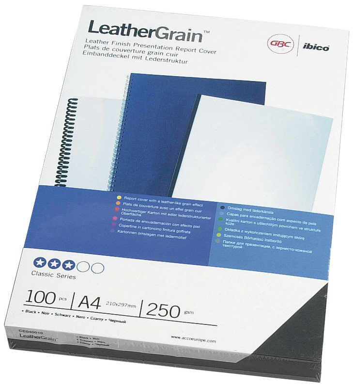 GBC Umschlagdeckel Leder LeatherGrain A4 250gr à 100 Pic2