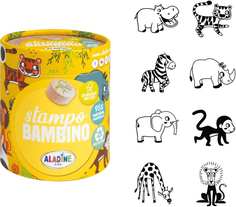 Aladine Kids Stempel Bambino Safari 9tlg Pic1